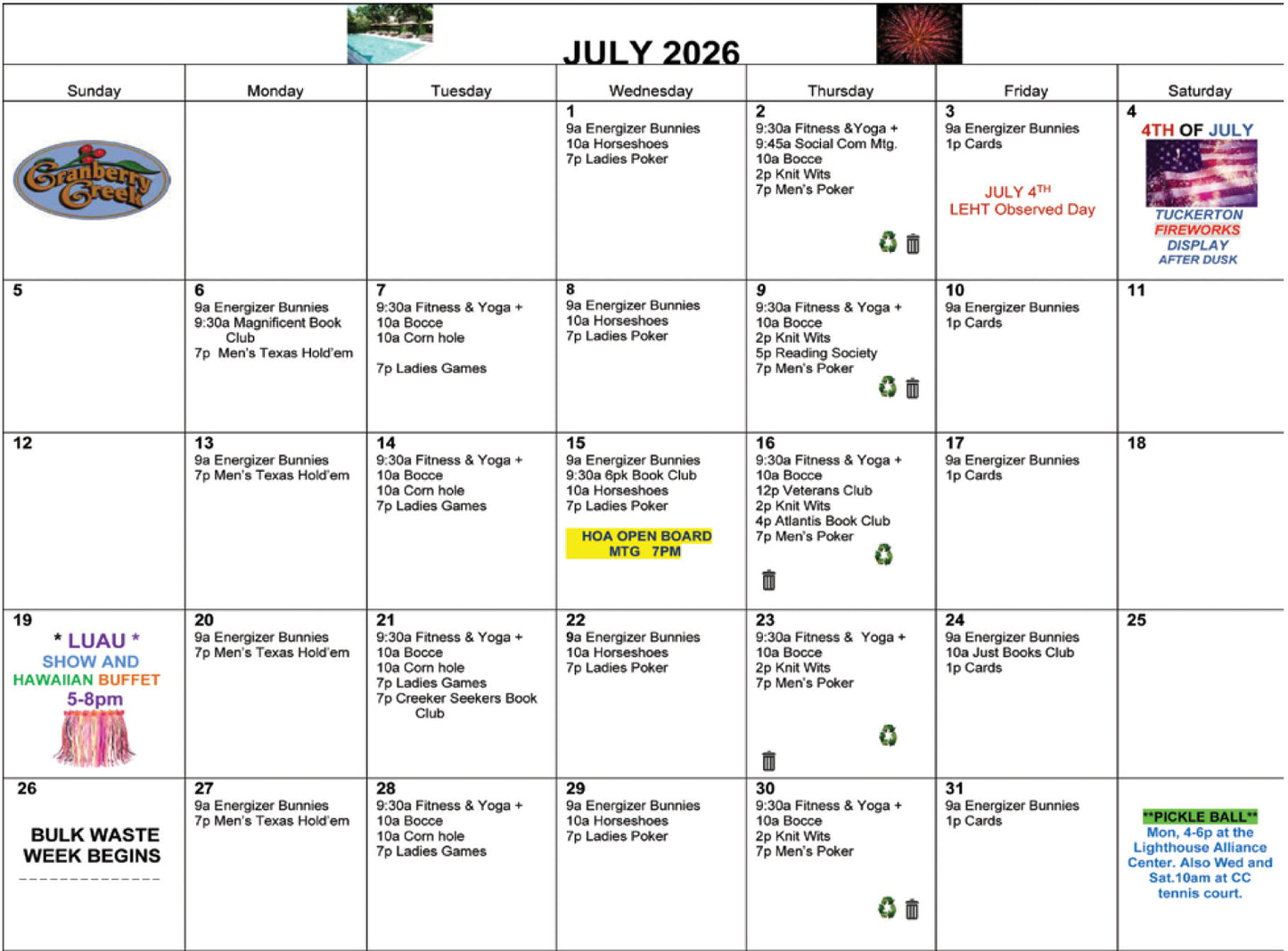 Calendar: July 2026