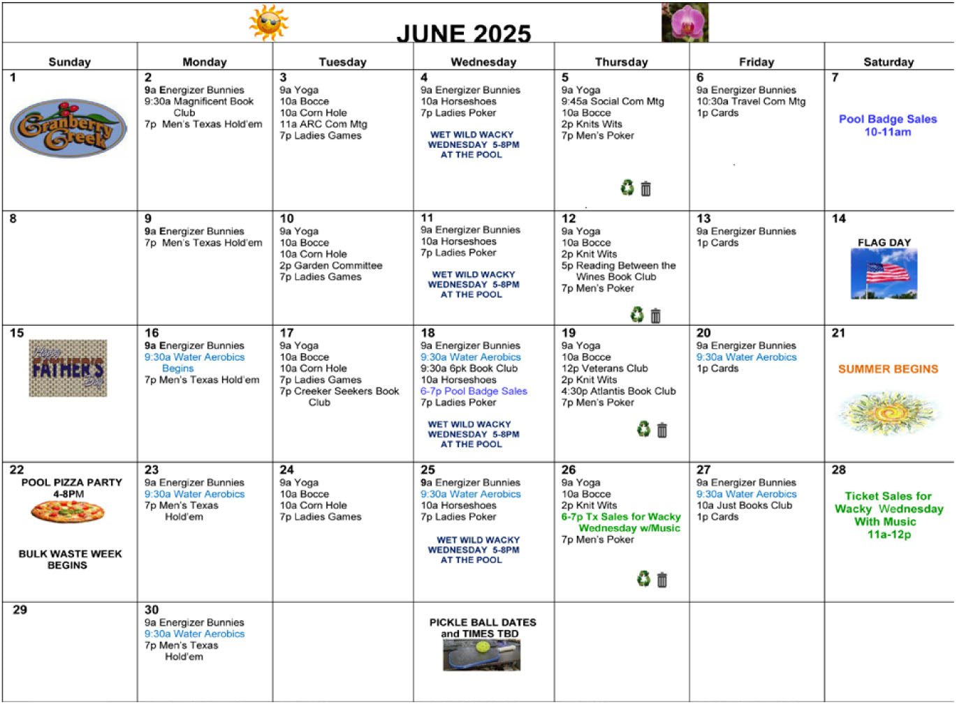 Calendar: June 2025