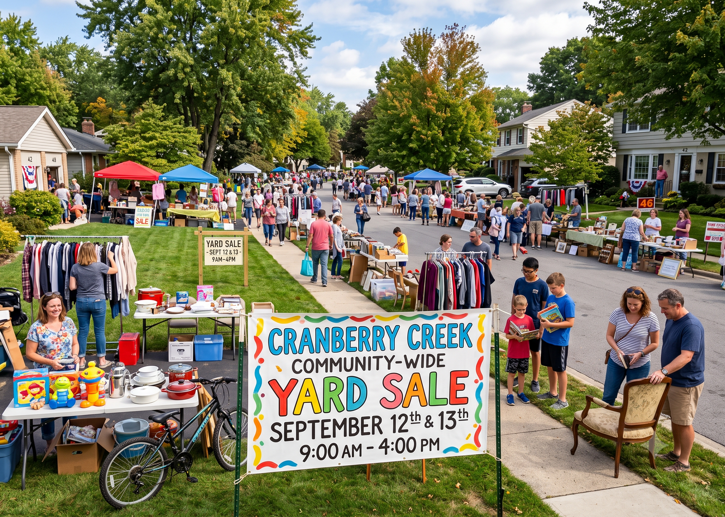 Community wide yard sale 9/12,13